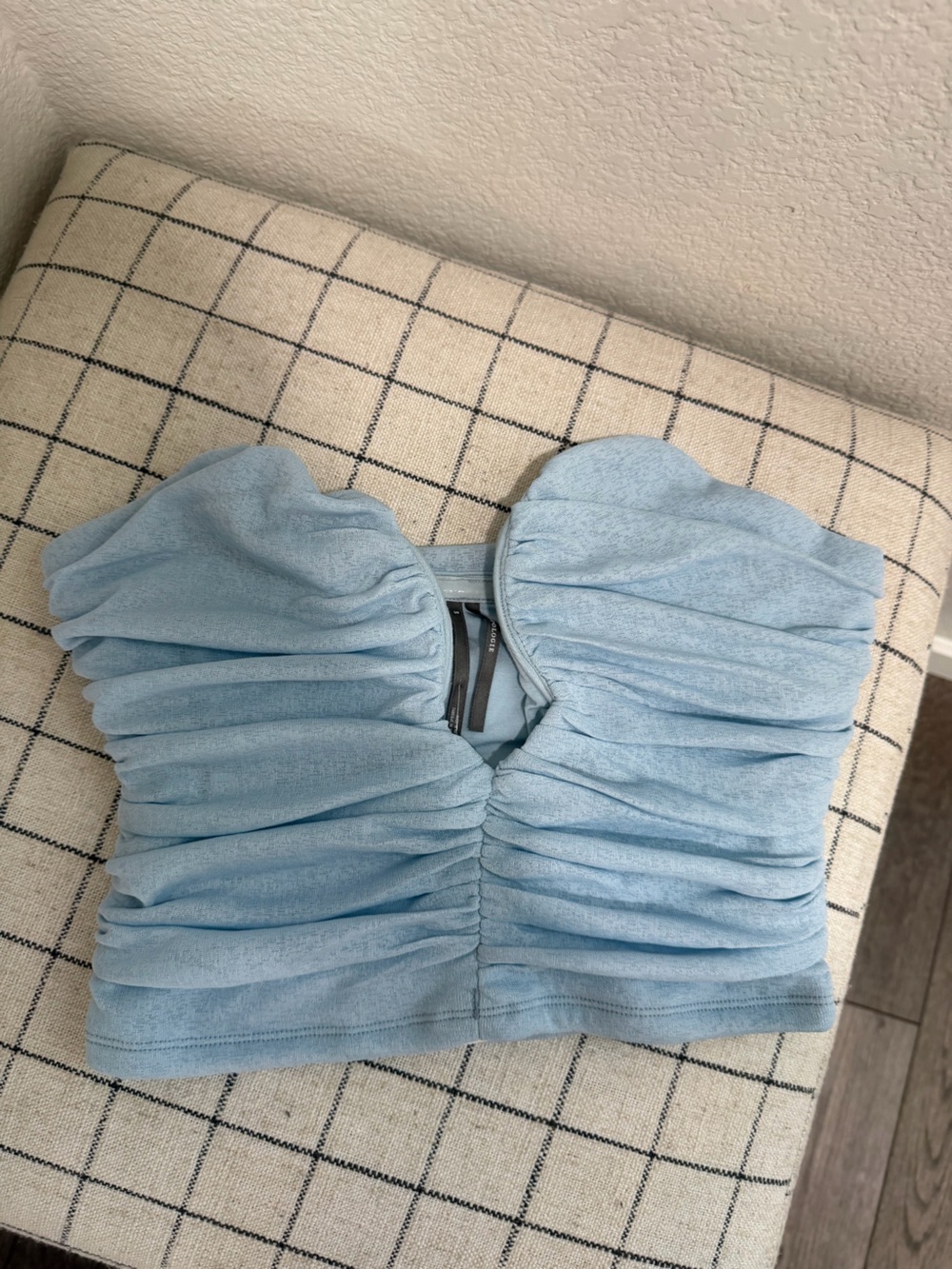 NWT Anthropologie Blue Strapless Top Size Small